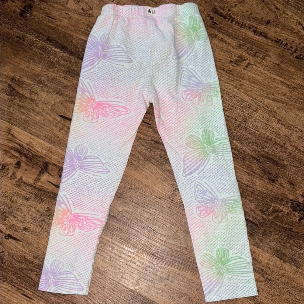 Kids Multicolor Butterfly Leggings